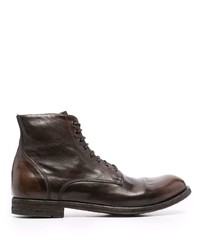Officine Creative Journal Lace Up Leather Boots