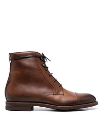 Scarosso Shearling Lined Lace Up Leather Boots