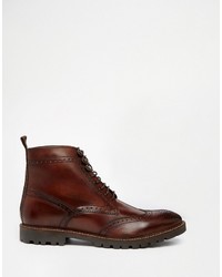 Base London Troop Lace Up Leather Boots