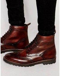 Base London Troop Lace Up Leather Boots