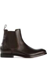 Dark Brown Leather Chelsea Boots