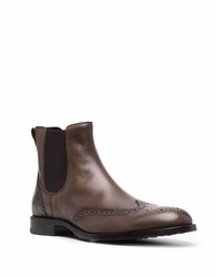 Tod's Brogue Detail Chelsea Boots
