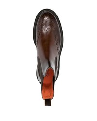 Santoni Brogue Detail Chelsea Boots