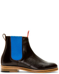 Junya Watanabe Brown Blue Colorblocked Chelsea Boots