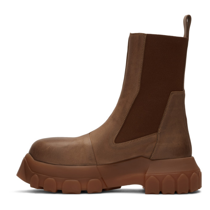 Rick Owens Brown Bozo Tractor Beatles Chelsea Boots, $822 | SSENSE ...