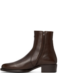 Lemaire Brown Classic Zip Up Boots