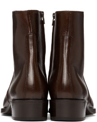 Lemaire Brown Classic Zip Up Boots