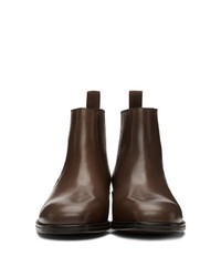 Lemaire Brown Leather Chelsea Boots