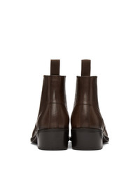 Lemaire Brown Leather Chelsea Boots