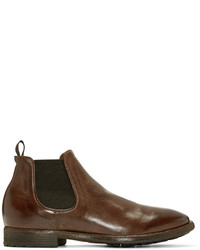 Officine Creative Brown Princeton Chelsea Boots