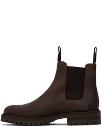 Common Projects Brown Stamp Chelsea Boots
