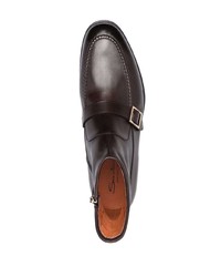 Santoni Buckle Detail Leather Ankle Boots