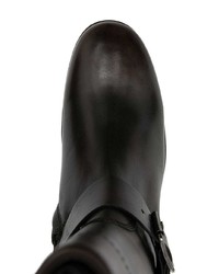 DSQUARED2 Buckle Detail Mid Calf Leather Boots