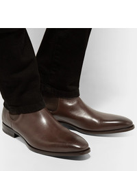 Dunhill Burnished Leather Chelsea Boots