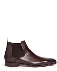 Magnanni Burnished Leather Chelsea Boots