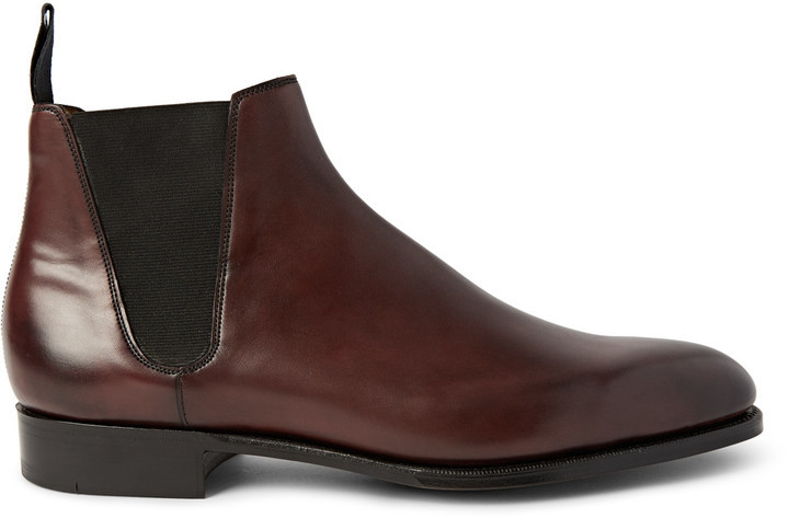 Edward Green Camden Burnished Leather Chelsea Boots, $1,415 | MR PORTER ...