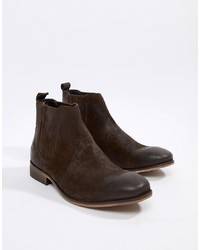 ASOS DESIGN Chelsea Boots In Brown Suede With Sole
