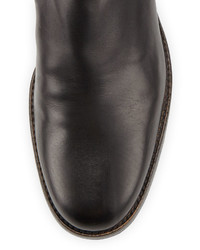 Delman Corie Leather Chelsea Boot Black