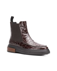Tod's Croc Effect Ankle Boots