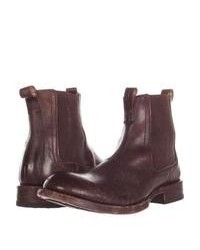 Frye Fulton Chelsea Pull On Boots Dark Brown Stone Antiqued