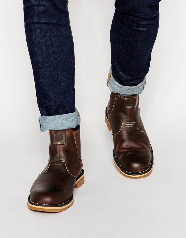 timberland leather chelsea boots