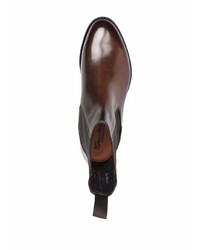 Santoni High Shine Leather Chelsea Boots