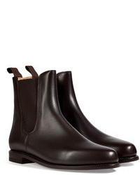 Ludwig Reiter Leather Bookbinder Chelsea Boots In Dark Brown