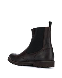 Eleventy Leather Brogue Boots