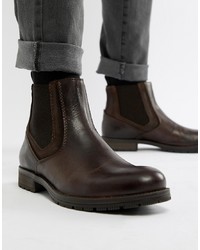 Jack & Jones Leather Chelsea Boot Stone