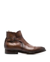 Officine Creative Monk Strap Detail Ankle Boots