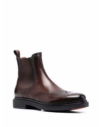 Santoni Perforated Detail Ankle Boots