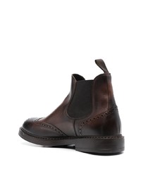 Doucal's Perforated Leather Ankle Boots