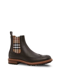 Burberry Vintage Check Panel Chelsea Boots