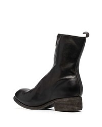 Guidi Zip Front Leather Ankle Boots
