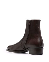Lemaire Zipped Ankle Length Leather Boots
