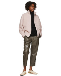 Nanushka Brown Vegan Leather Gabe Trousers