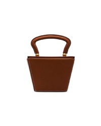 Staud Brown Sadie Mini Structured Leather Bag