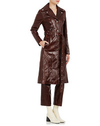 Helmut Lang Distressed Leather Trench Coat