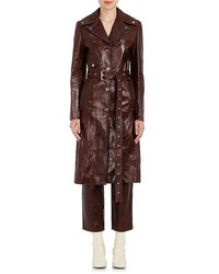 Helmut Lang Distressed Leather Trench Coat