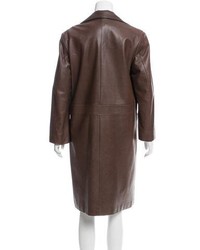 Jil Sander Leather Long Coat