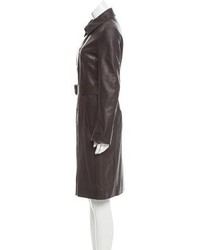 Prada Leather Trench Coat