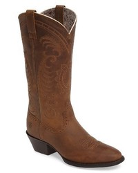 Dark Brown Leather Cowboy Boots