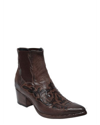 Alberto Fasciani 40mm Leather Cowboy Ankle Boots