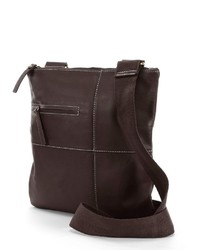 Amerileather Slim Leather Crossbody Bag