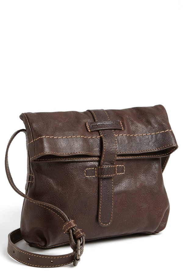 leather foldover crossbody bag