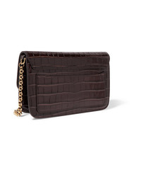 Chloé C Mini Croc Effect And Smooth Leather Shoulder Bag