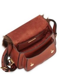 Miu Miu Dahlia Shearling Leather Saddle Bag