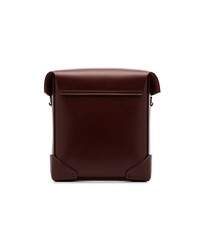 Manu Atelier Reddish Brown Mini Prisine Leather Chain Strap Shoulder Bag
