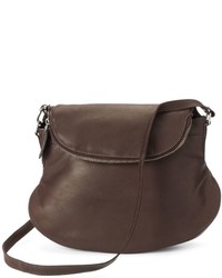 Rr Leather Gusseted Leather Crossbody Bag