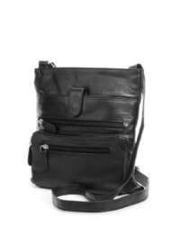 Rr Leather Zipper Leather Crossbody Bag